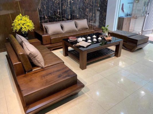 Ghế sofa làm từ chất liệu gỗ sồi